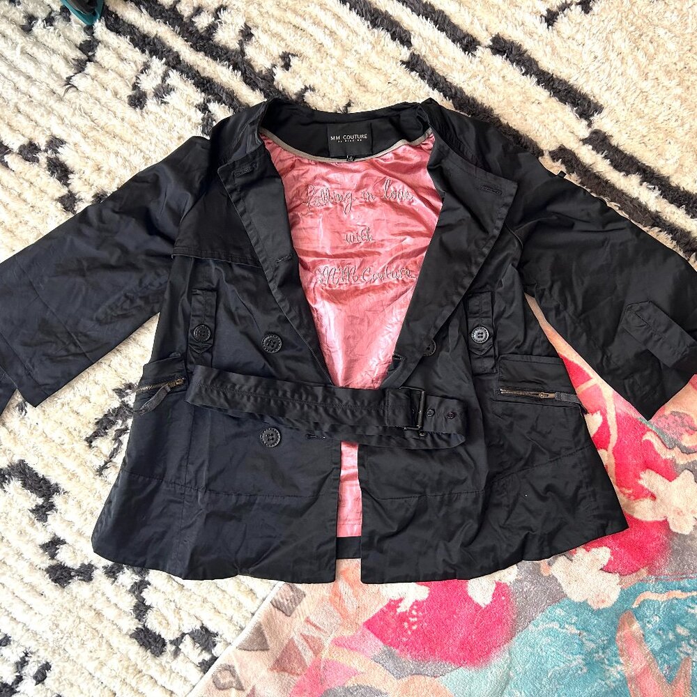 MM Couture By Miss Me - Black, Raincoat like Jacket